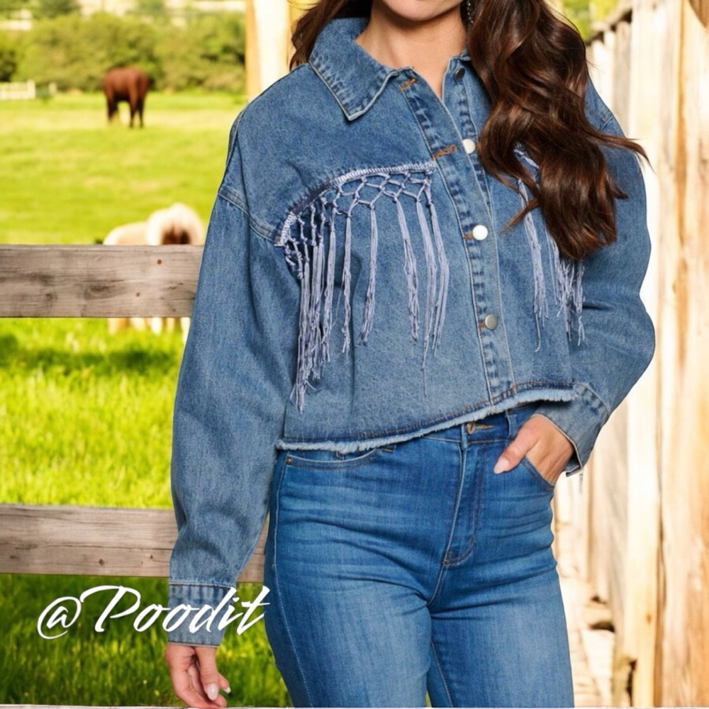 BLUE VELVET Howdy Jean Jacket S M L - Picture 5 of 13